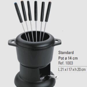 Invicta Döküm Fondü Tencere Seti Siyah 14cm PUV100301