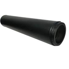 150/200 Yalıtımlı Çift Çidarlı Düz Boru Siyah 50cm Türk Malı