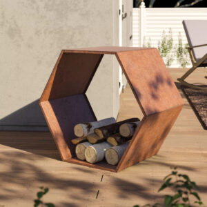Altıgen Corten Odunluk WS04