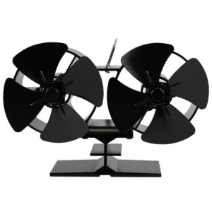 Isıyla Çalışan Fan 2li 8 Bıçaklı + Termometre