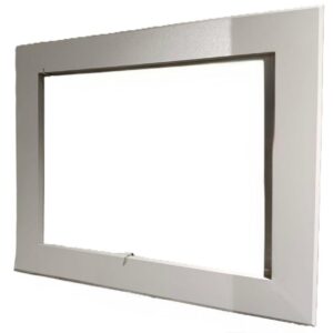Alüminyum Şömine Önü Çerçeve 800 Camlı Eski Klepesiz 80'lik Gri 80.3x58.5cm