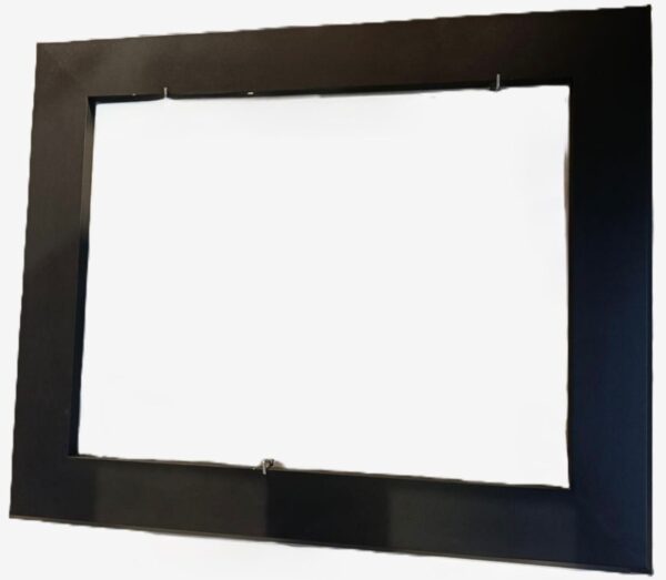 Alüminyum Şömine Önü Çerçeve 800 Camlı Eski Klepesiz 80'lik Siyah 80.3x58.5cm