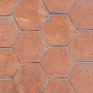 El Yapımı Kaplama Tuğla Altıgen Terraccotta Red