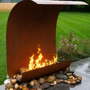 Corten Bahçe Şöminesi 2 Metre FP08