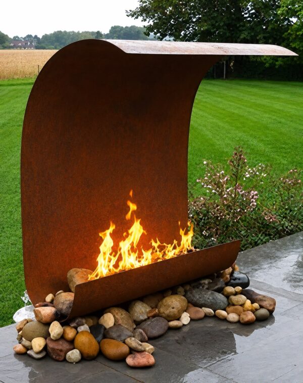 Corten Bahçe Şöminesi 2 Metre FP08