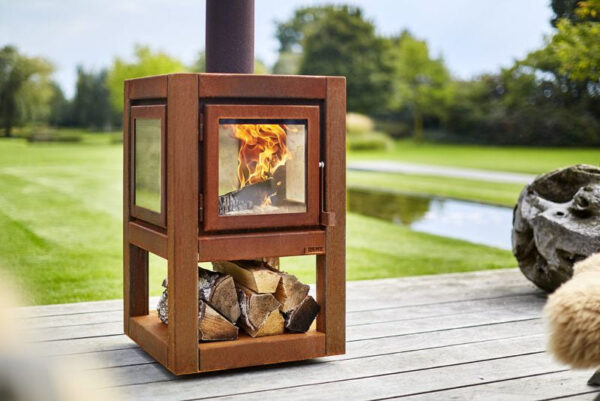 Corten Odunlu Bahçe Söminesi FP11