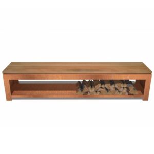 Corten Dikdörtgen Odunluk 120x40cm WS06