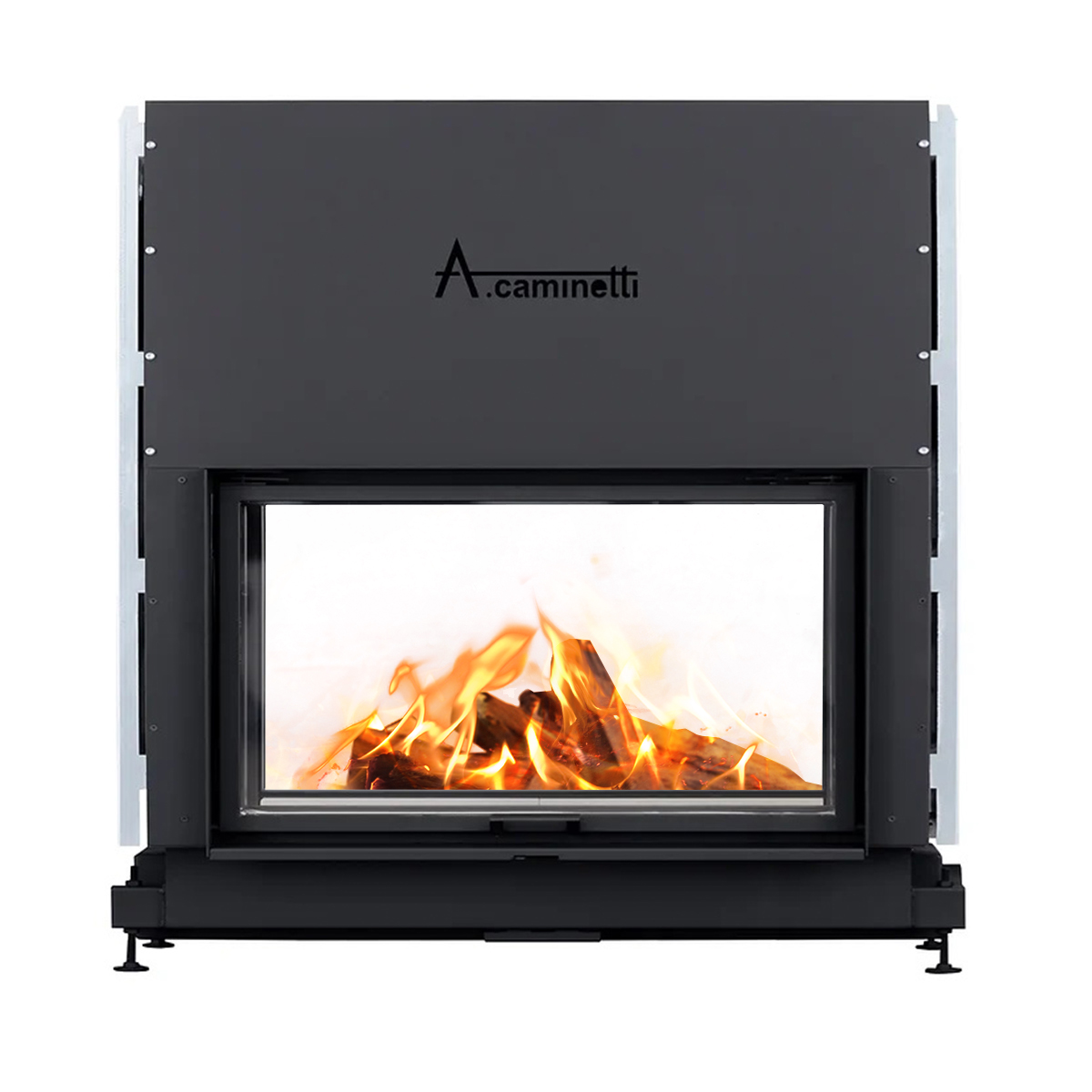 A. Caminetti Flat W 120x60 Çift Taraflı Büyük Şömine 308 - Görsel 2